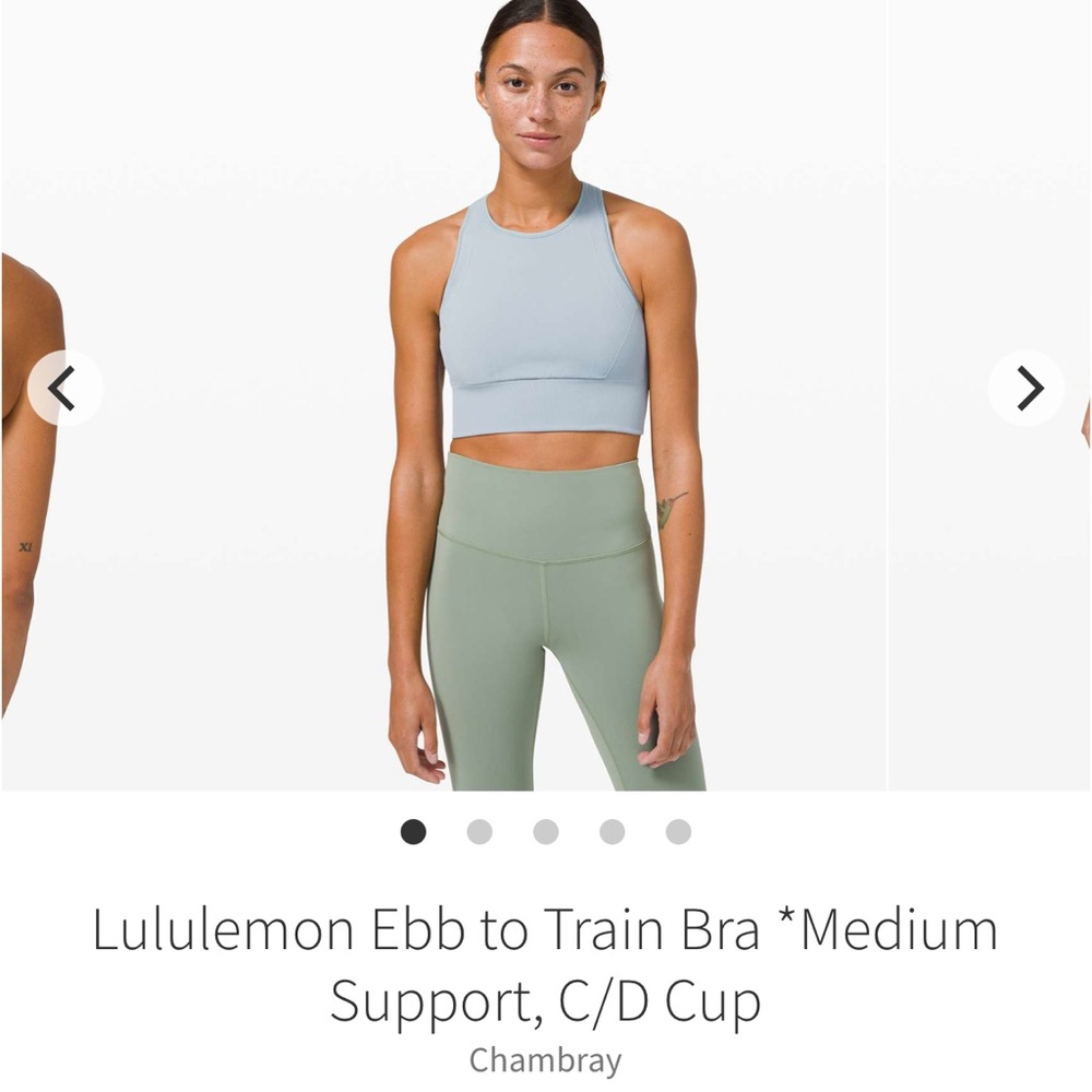 lululemon // Ebb to Train Bra - Chambray